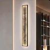 Stone LED wandlamp, 100 x 15 cm, CCT, zwart, metaal