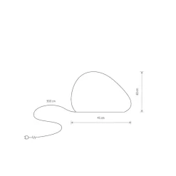 Stone S buitenlamp, 45 x 30 cm, wit, kunststof, IP44