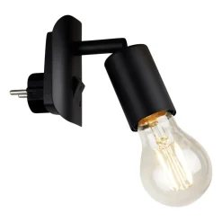 Stopcontactlamp Batita Retro, IP20, zwart
