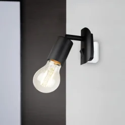 Stopcontactlamp Batita Retro, IP20, zwart