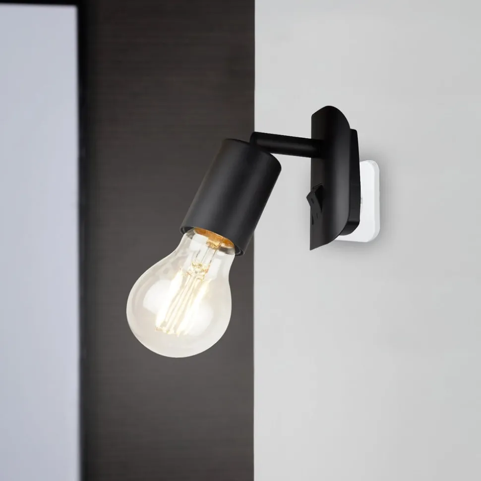 Stopcontactlamp Batita Retro, IP20, zwart