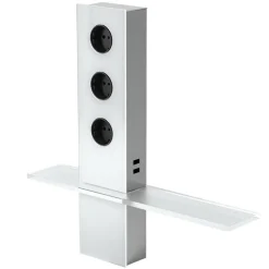 Stopcontacttoren per 3 Power met USB en legbord