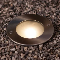 Strata LED grondspot inbouwlamp, Ø 12 cm, aluminium, 90°, IP67