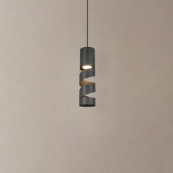 Stream hanglamp, zwart, Ø 8 cm, metaal, GU10