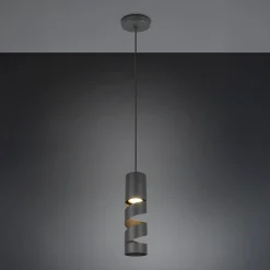 Stream hanglamp, zwart, Ø 8 cm, metaal, GU10