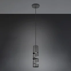 Stream hanglamp, zwart, Ø 8 cm, metaal, GU10