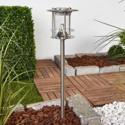 Sumaya - Roestvrijstalen LED lamp op zonne-energie