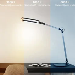 Swan LED tafellamp, CCT, dimbaar