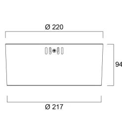 Sylvania LED downlight Insaver Slim, wit, Ø 22 cm, 840