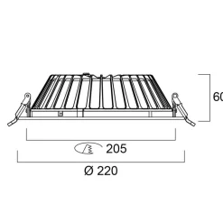 Sylvania LED downlight Insaver Slim, Ø 20,5 cm, 840