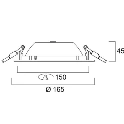 Sylvania LED inbouwlamp Start, IP54, wit, 830, Ø 15 cm
