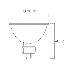 Sylvania LED reflectorlamp GU5.3 6W 3.000K 36° 600lm