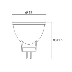 Sylvania LED reflectorlamp GU4 MR11 4W 4.000K 36° 345lm