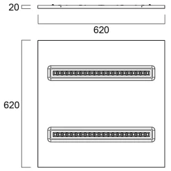 Sylvania Opticlip paneel 625 4.000K C8 WH CC wit
