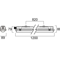 Sylvania Resisto 1200 vochtbestendige lamp, 20W, 840, HF-sensor