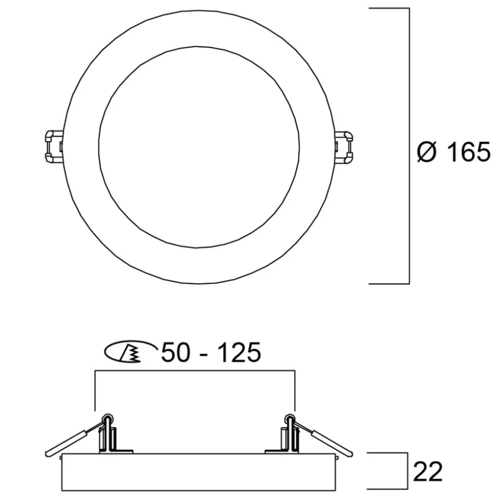 Sylvania Start LED downlight 5in1 Ø 16,5cm 12W