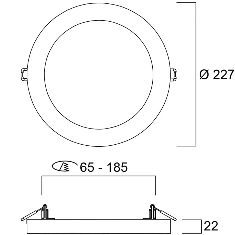 Sylvania Start LED downlight 5in1 Ø 21,7 cm 18W