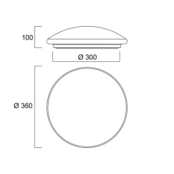 Sylvania Start Surface LED plafondlamp dimmer Ø 36cm
