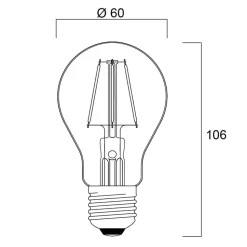 Sylvania ToLEDo Retro LED lamp E27 4.1W blauw