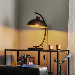 Tafellamp 1036, 1-lamp, zwart-goud
