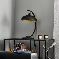 Tafellamp 1036, 1-lamp, zwart-goud