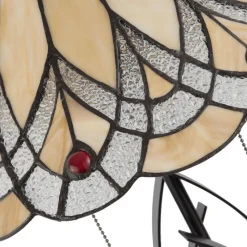 Tafellamp 5186 met amberkleurige glazen kap