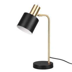 Tafellamp Adam, 1-lamp, zwart/goud