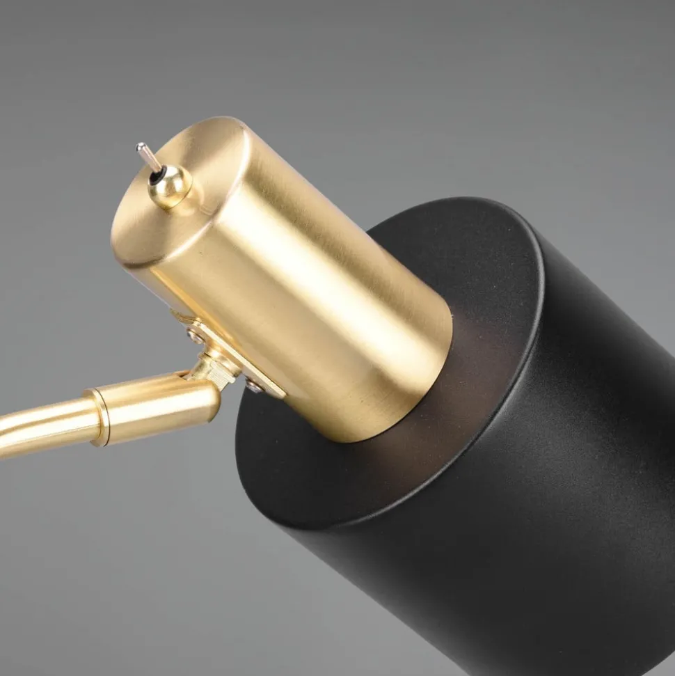 Tafellamp Adam, 1-lamp, zwart/goud