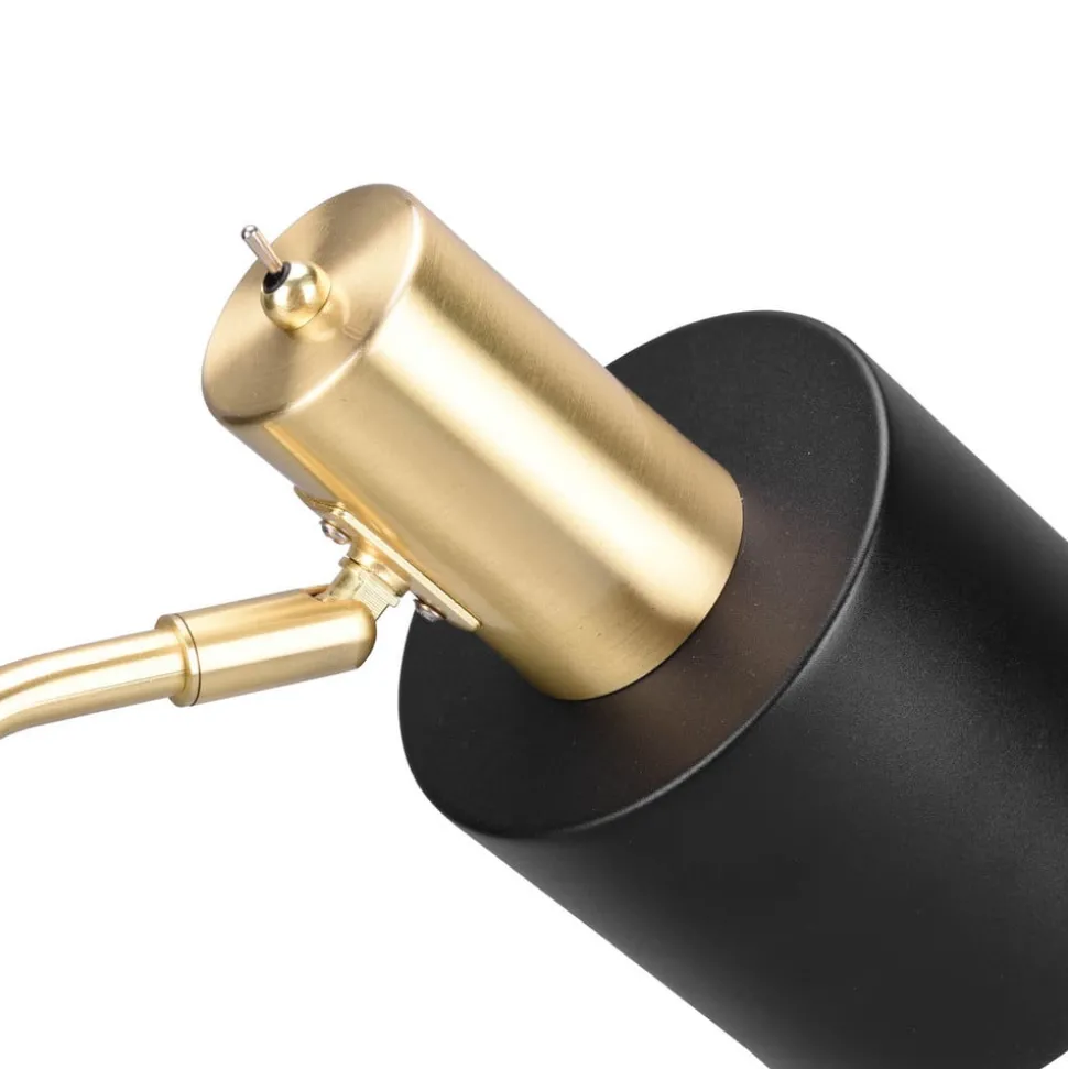 Tafellamp Adam, 1-lamp, zwart/goud