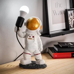 Tafellamp Astronaut-1, wit, polyester, hoogte 32 cm