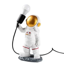 Tafellamp Astronaut-1, wit, polyester, hoogte 32 cm