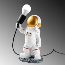 Tafellamp Astronaut-1, wit, polyester, hoogte 32 cm