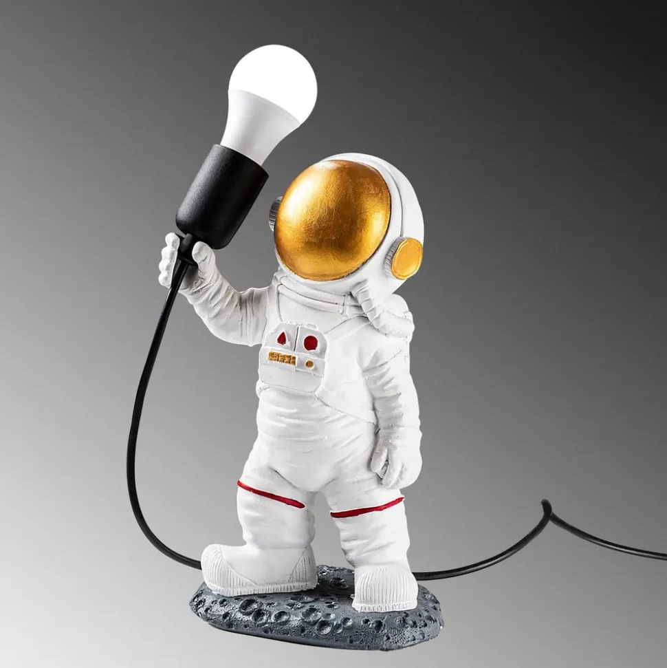 Tafellamp Astronaut-1, wit, polyester, hoogte 32 cm