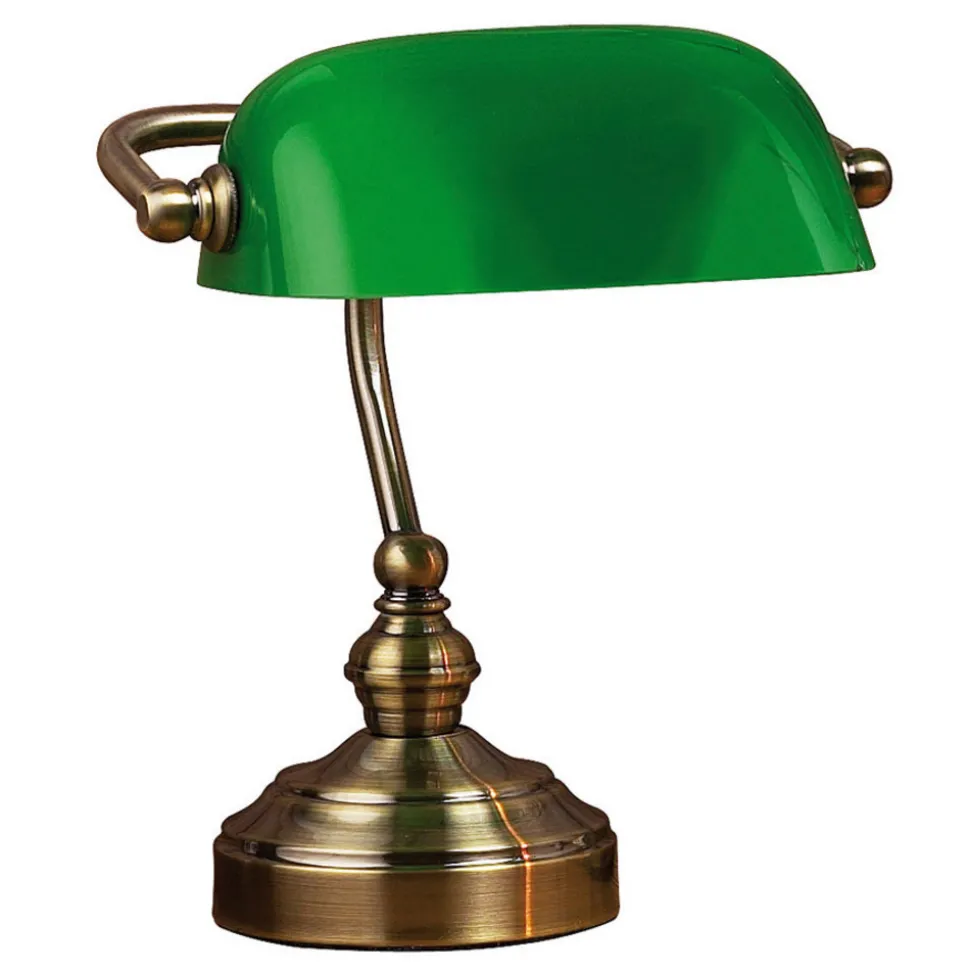 Tafellamp Bankers, hoogte 25 cm groen
