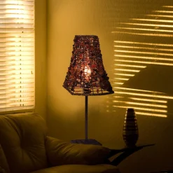 Tafellamp Bella met vierkante kap/voet