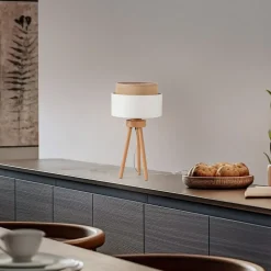 Tafellamp Boho, ecru/jute, hoogte 45 cm