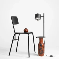 Tafellamp Bot, zwart beweegbare lampenkop