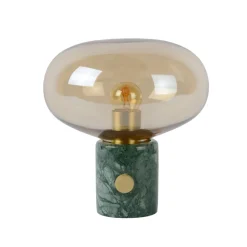 Tafellamp Charlize, groen gemarmerd/amber