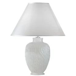 Tafellamp Chiara van keramiek, in wit, Ø 40 cm