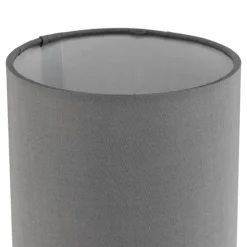 Tafellamp Clarie met grijze stoffen kap