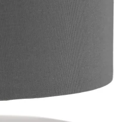 Tafellamp Clarie met grijze stoffen kap