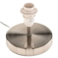 Tafellamp Clarie met grijze stoffen kap