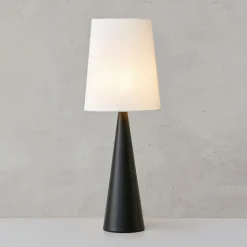 Tafellamp Conus met kap WHITE, zwart