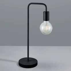 Tafellamp Diallo zonder kap in mat zwart