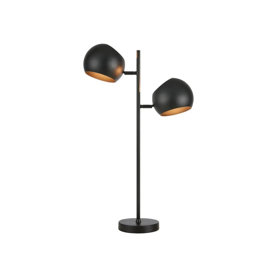 Tafellamp Edgar, 2-lamps, zwart