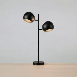 Tafellamp Edgar, 2-lamps, zwart