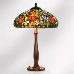 Tafellamp Elaine bloemrijke Tiffany-stijl 64 cm