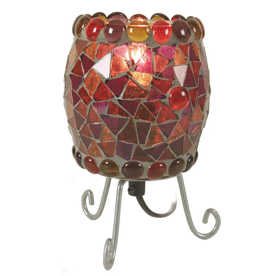 Tafellamp Enya m. glasmozaïek rood