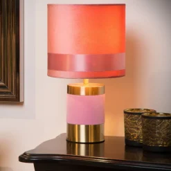 Tafellamp Extravaganza Frizzle, roze/goud