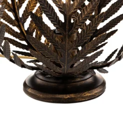 Tafellamp Felce als varen in brons, hoogte 24 cm